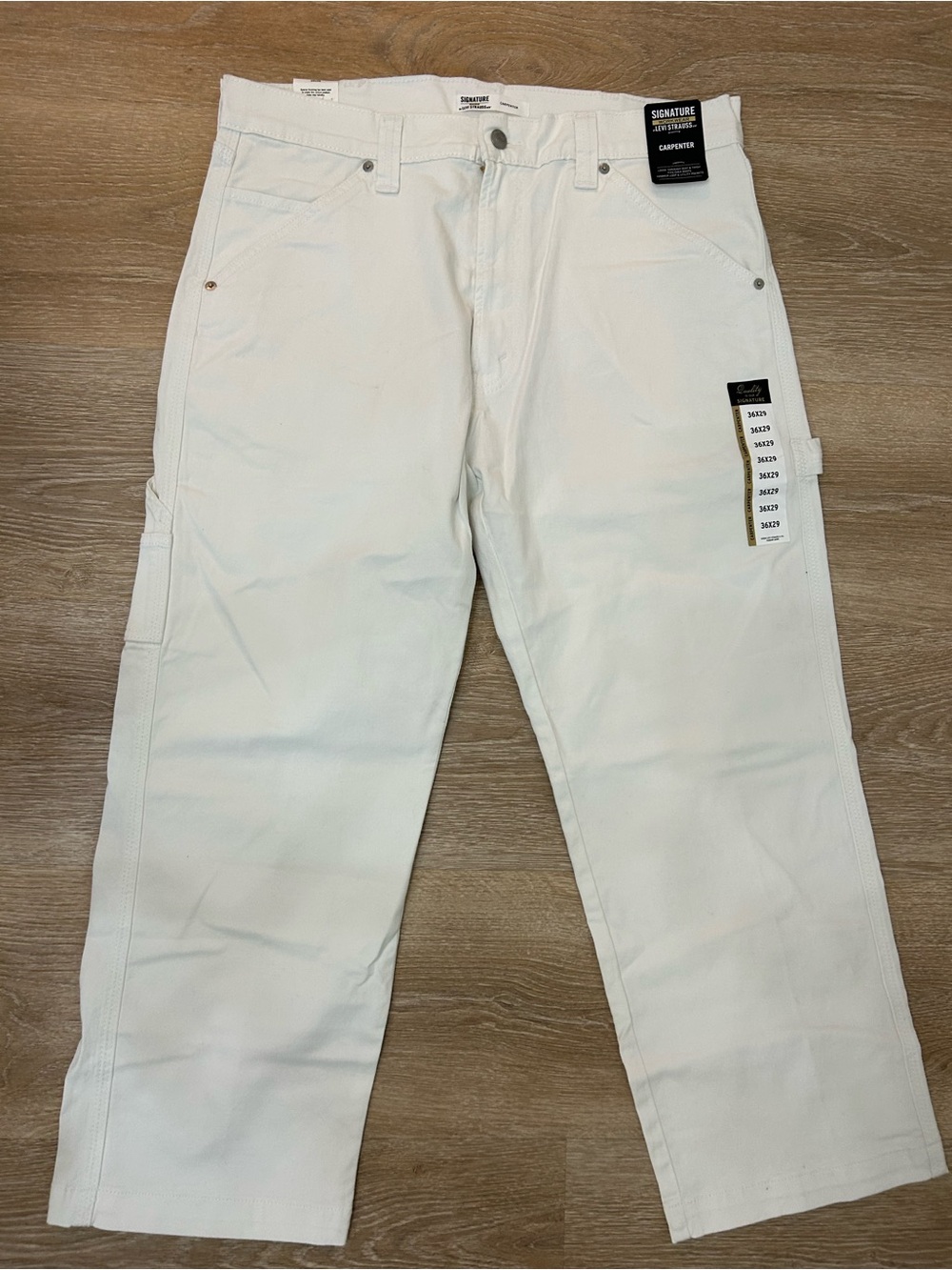 Levi Strauss Signature Workwear Carpenter Pants White Men’s 36x29